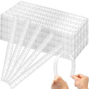 Fumete 300 Pcs 12 Inch Plastic Ruler Bulk Straight Ruler with Inches and Centimeters Metric Measuring Tools for Home Classroom School Office Kids Student Use (Transparent Color)