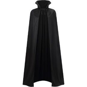 GRAJTCIN Vampire Costume Halloween Vampire Cape Adult, Two Sides Reversible High Collar Magician Hooded Cloak