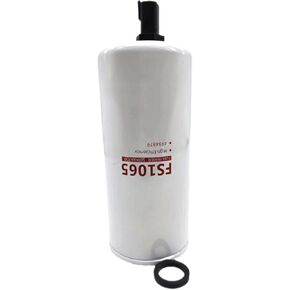 FS1065 Fuel/Water Separator Compatible with Cummins 4934879 ISB6.7 ISL9 B6.7 Engine,ISC07 StrataPore Media,10-Micron Rating, 1-14 UNS-2B Thread Size,Replace P578848,P551103