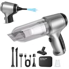 Car Vacuum Cleaner Portable Cordless - 12000PA 3 in 1 Handheld Vacuum Cordless Rechargeable - Electric Air Duster - Mini Vacuum Cleaner for Car Home Office PC Pet