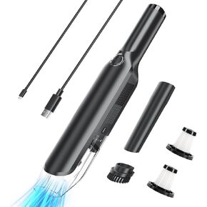 Handheld Vacuum Cordless, 12KPA Wireless Car Vacuum with Brushless Motor, Rechargeable 6000 mAH Mini Vacuum Cleaner for for Car Home Pet Office