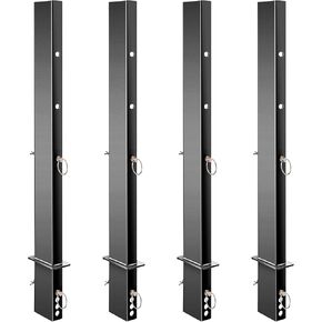 30" Trailer Pipe Stake, 4 Pack Heavy-Duty Adjustable C Channel Pipe Stakes for Flatbed Trailer Haule