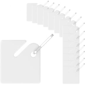 100 PCS Key Tags 1.5 Inch Plastic Hanging Key Labels with Metal Snap Hooks Blank Labeling Tags Key Identifiers for Home Office and Garage