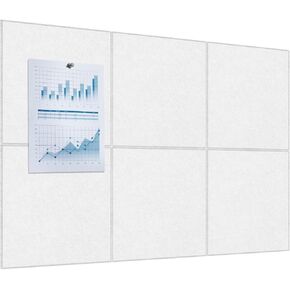 Cork Board, 12 Pcs 11.8" X 11.8" Felt Wall Tiles, Acoustic Panels with Safe Removable Adhesive Tabs for Home Office School Wall, African Grey