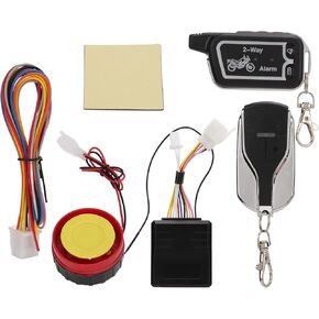 KIMISS Motorcycle Alarm System, Two Way Alarm System Vibration Sound Alert LCD Remote Control Anti Theft