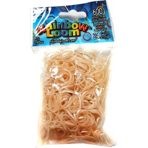 Rainbow Loom Mother-of-Pearl Rubber Bands Refill - 600 Bands & 24 C-Clips
