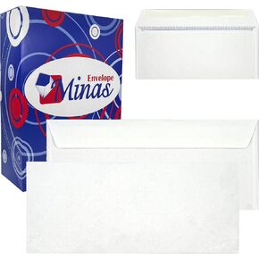 500 Minas Envelope No. 9 Business Envelope, 3 7/8 x 8 7/8, Tinted, Gum Flap, Sturdy 24lb. White (500)