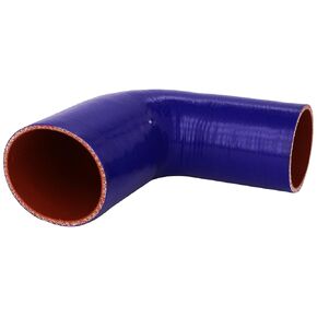 HPS HTSER90-350-400-BLUE Silicone High Temperature 4-ply Reinforced 90 degree Elbow Reducer Coupler Hose, 25 PSI Maximum Pressure, 4" Leg Length on each side, 3-1/2" > 4" ID, Blue