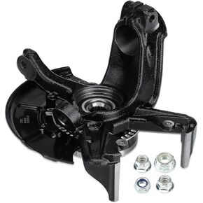 Front Left Side Steering Knuckle & Wheel Bearing Hub Assembly Compatible with Volkswagen for Beetle 1998-2010, for Golf 1999-2006 2010, for Jetta 1999-2005, Replace for 698-375