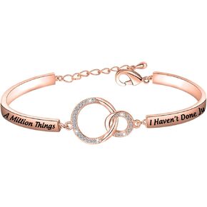 PLITI Musical Indpired Gift Musical Gift There's A Million Things I Haven't Done But Just You Wait Musical Quote Jewelry Inspirational Bracelet for Friend