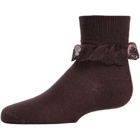 MeMoi Classic Lace Girls Ruffle Anklet Socks