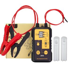 JUTA VT200 Fuel Injector Tester Cleaner Tool Fuel System Cleaner with 2 Size Cleaning Adapters for Gasoline Engines