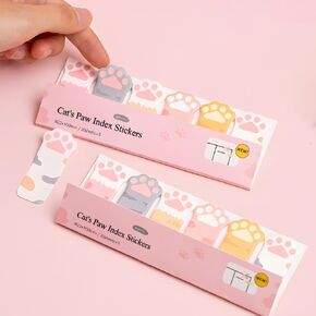 480Pcs Cat's Claw Page Markers Sticky Index Tabs, Arrow Flag Tabs Self Adhesive, Colored Notes Tab Stickers for Notebook, Documents
