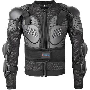Kids Motorcycle Jacket-Dirt Bike Gear for MTB ATV,Motocross Armor Jacket,Chest Back Eblow Protection for SkateBoard Skating