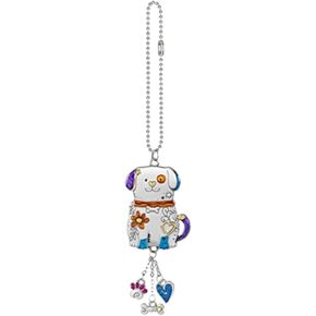 Ganz Color Car Charm - Dog, Zinc, Epoxy, Iron, 2 Inches Width, 7.50 inches Height, Silver
