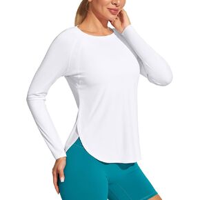 Heathyoga Rash Guard for Women UV Protection Hiking Shirts Women Sun Protection Clothing Long Sleeve Workout Tops Swim Shirt