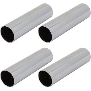 uxcell 4pcs Chandelier Candle Light Cover Sleeve Chrome Tone 16mm Outer Dia 60mm Long
