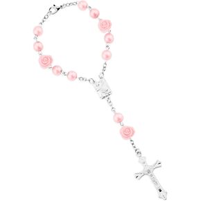 Rosary Bracelets for Women Saint Benedict Bracelet Catholic Rosary Cross Bracelet Decade Rosary Beads Bracelet for First Communion