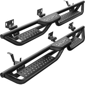 OEDRO Running Boards Compatible with 2021-2024 Ford Bronco 4 Door, Bolt-on Drop Side Step, Black Powder Coated All-Steel Nerf Bar