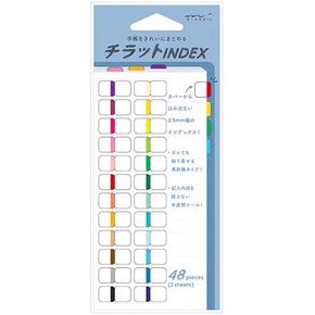 Midori 82469006 Index Label, S, Vivid 24 Colors, Index Labels, Index Stickers