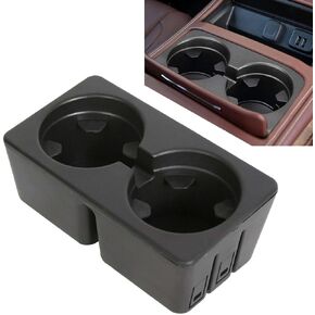 ECOTRIC Cup Holder Compatible with 2007-2014 Chevy Silverado Avalanche Tahoe Sierra Suburban Yukon, Replacement for 19154712 Center Console Beverage Drink Insert
