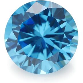 Round Shape Loose CZ Stone Aquamarine Blue Color AAAAA Cubic zirconia Synthetic Gems For Jewelry DIY Stone