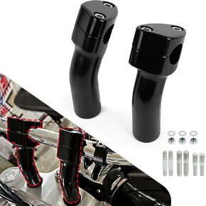 Universal Motorcycle Handlebar Riser - PSLER Motorcycle 4 inch Handlebar Pullback Risers Clamp for Bouledvard, Shadow 750, Vulcan 900, V-Star Road Star XV1700, Dyna Sportster 883 Softail