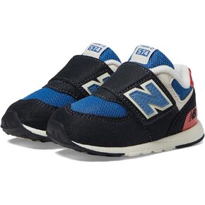 New Balance Unisex-Child 574 V1 Varsity Suede New-b Hook and Loop Sneaker
