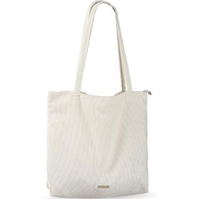 WantGor Women Corduroy Tote Bag, Large Shoulder Hobo Bags Casual Zipper Handbags Shopping Work Travel Bag