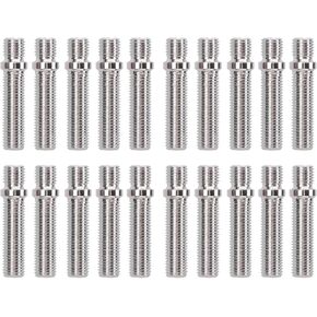 KIMISS Wheel Stud Kit, 20pcs Extended Wheel Conversion Stud 58mm Length 41mm Shank Steel Cold Forged for Cars (M12x1.25 to M12x1.5)