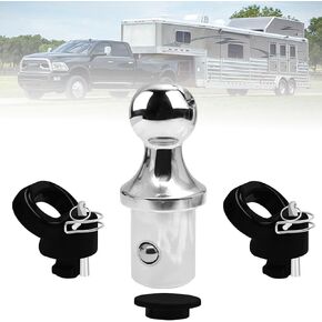 مجموعة كرة وصلة عنق الإوزة من Geloo 60618 بنظام Puck، كرة معقوفة مقاس 2-5/16 بوصة تناسب 2013-2023 دودج رام 2500 3500 كرة معقوفة مع مثبتات سلسلة أمان GTW 30000 رطل/VTW 7500 رطل in Kuwait