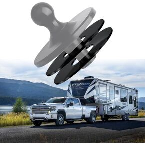 حلقات تعويض وصلة وصلة محول كرة Gooseneck، حلقات تعويض 2 3/16 بوصة، تناسب محول استقبال سحب الكرة Kingpin مقاس 2-5/16 بوصة إلى Gooseneck in Kuwait