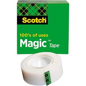 Scotch Magic Tape, Invisible, Home Office Supplies and Back to School Supplies for College and Classrooms, 1 Roll