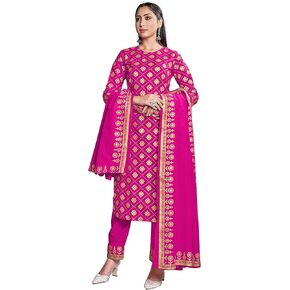 Indian Kurti for Womens With Pant & Dupatta |Rayon Printed Kurta Kurtis For Women Tunic Set