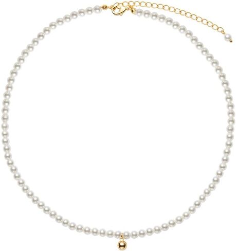 Pearl Necklace 3MM/4MM/6MM White Freshwater Pearl Choker Strands Necklace for Women/Mother/Girlfriend Jewelry Gifts for Wedding Birthday in Saudi Arabia