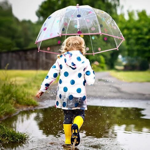 عبوة من 2 مظلات شفافة للأطفال على شكل قبة المطر ومظلة فقاعية مقاومة للرياح للأطفال الصغار من الأولاد والبنات in Saudi Arabia
