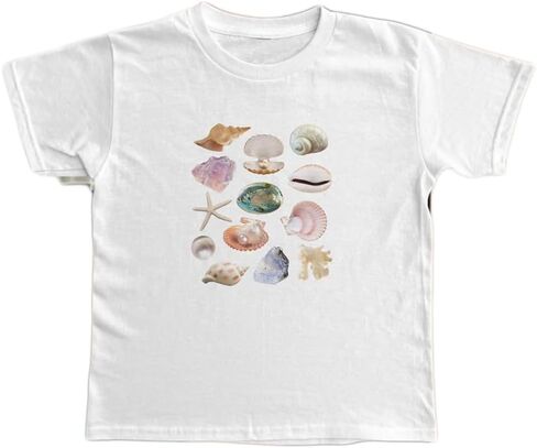 Y2k Graphic Baby Tees for Women Fruit Bow Shirt Crop Top Vintage Aesthetic Teen Girl Clothes 90s Summer Clothing in Saudi Arabia