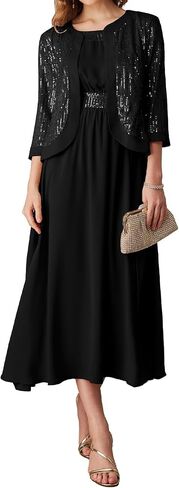GRACE KARIN Women's Formal Dresses Mother of The Bride Dresses for Wedding Party Cocktail Dress Two Piece Dress Sequin Dress in Saudi Arabia