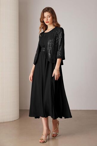 GRACE KARIN Women's Formal Dresses Mother of The Bride Dresses for Wedding Party Cocktail Dress Two Piece Dress Sequin Dress in Saudi Arabia