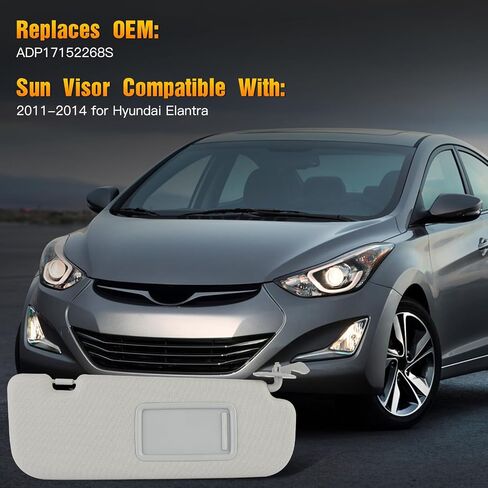 حاجب من الشمس للجوانب اليمنى مناسب لموديلات 2011 2012 2013 2014 لسيارة Hyundai Elantra Gray حاجب من الشمس يحل محل ADP17152268S in Saudi Arabia