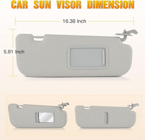 حاجب من الشمس للجوانب اليمنى مناسب لموديلات 2011 2012 2013 2014 لسيارة Hyundai Elantra Gray حاجب من الشمس يحل محل ADP17152268S in Saudi Arabia
