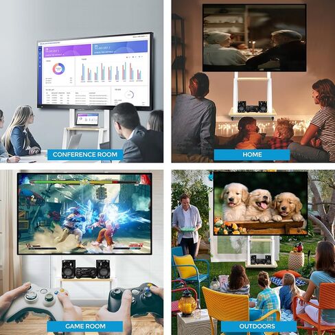 Mobile TV Cart for 32-75 inch LED LCD Flat Curved Panel Screen TVs, with Laptop Shelf Portable Outdoor Floor Stand up to 110 Lbs 2 Tier White Wood Shelves for Home and Office，VESA 600x400mm in Kuwait