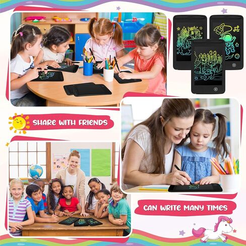 20 قطعة من تابلت الكتابة LCD للاطفال 6.5 انش، لوح رسم ملون بشاشة ال سي دي، لوح رسم الكتروني محمول قابل للمسح، لوحة كتابة قابلة لاعادة الاستخدام لتعليم الاطفال in Kuwait