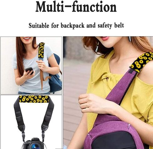 2 قطعة مجموعة اكسسوارات السيارات مجردة الهبي زهرة طباعة حزام الكتف منصات النيوبرين مقعد حزام الحشو غطاء عالمي ومريح السيارات حزام الأمان منصات الأزهار السيارات الديكور الداخلي in Kuwait