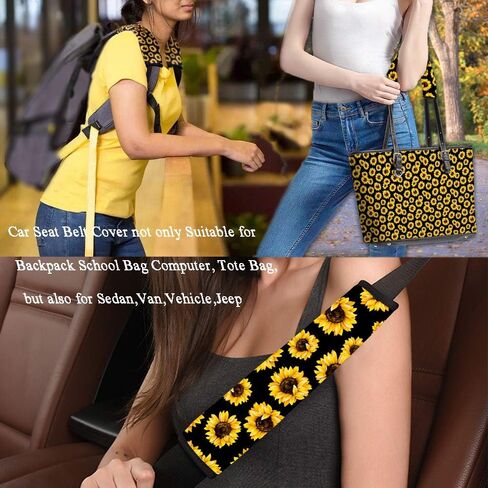 2 قطعة مجموعة اكسسوارات السيارات مجردة الهبي زهرة طباعة حزام الكتف منصات النيوبرين مقعد حزام الحشو غطاء عالمي ومريح السيارات حزام الأمان منصات الأزهار السيارات الديكور الداخلي in Kuwait