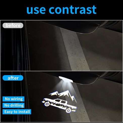 uunonaha 2 قطعة باب السيارة LED شعار جهاز عرض الترحيب مصباح الباب ضوء Ridgeline Puddle Lights Kit متوافق مع ملحقات Ridgeline (Ridgeline 01) in Kuwait