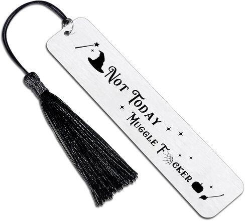 Halloween Bookmark Wizard Gift for Adult Friends Witchcraft and Wizardry Merchandise for Women Men Librarian Reader Booklover Bookish Reading Lover Gift (Not today) Birthday Christmas Gifts in Saudi Arabia