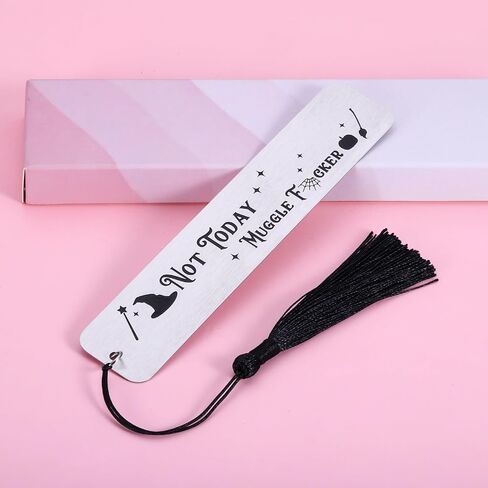 Halloween Bookmark Wizard Gift for Adult Friends Witchcraft and Wizardry Merchandise for Women Men Librarian Reader Booklover Bookish Reading Lover Gift (Not today) Birthday Christmas Gifts in Saudi Arabia