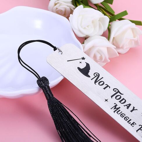 Halloween Bookmark Wizard Gift for Adult Friends Witchcraft and Wizardry Merchandise for Women Men Librarian Reader Booklover Bookish Reading Lover Gift (Not today) Birthday Christmas Gifts in Saudi Arabia
