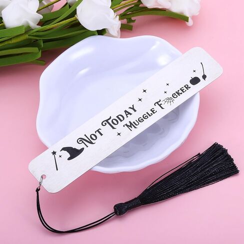 Halloween Bookmark Wizard Gift for Adult Friends Witchcraft and Wizardry Merchandise for Women Men Librarian Reader Booklover Bookish Reading Lover Gift (Not today) Birthday Christmas Gifts in Saudi Arabia